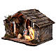 Nativity stable with sloped roof Holy Family 12 cm statues Neapolitan nativity 30x30x40 cm s3