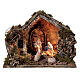 Nativity stable with Holy Family 10 cm Neapolitan nativity 30x35x25 cm s1