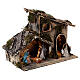 Stable for nativity with shepherd and Holy Family set 6 cm Neapolitan 15x25x15 cm s4