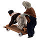 Crianças jogando com carrinho cena para presépio napolitano com figuras de altura média 13 cm s5