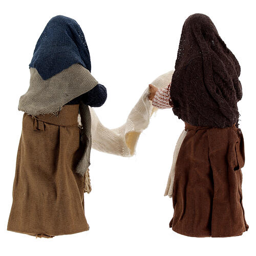 Mulheres com lençol para presépio napolitano com figuras de altura média 13 cm 5