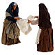 Women with bed sheet Neapolitan nativity 13 cm s3