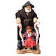 Animated man with little girl, Neapolitan Nativity Scene, 12 cm s1