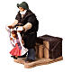 Animated man with little girl, Neapolitan Nativity Scene, 12 cm s2