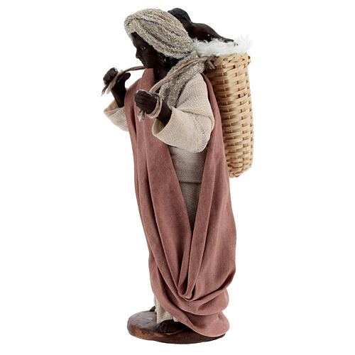 Moor women with child in basket Neapolitan Nativity Scene figurine 13 cm 4