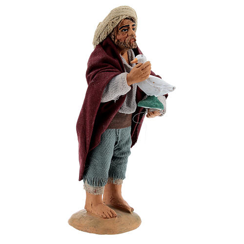 Farmer with goose Neapolitan Nativity Scene figurine 10 cm 2