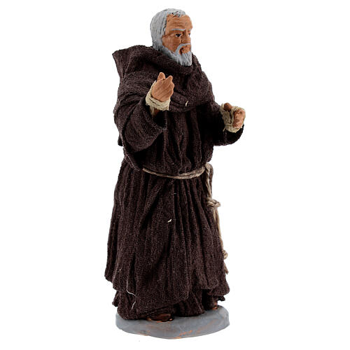 Pater Pia aus Terrakotta, 10 cm 2