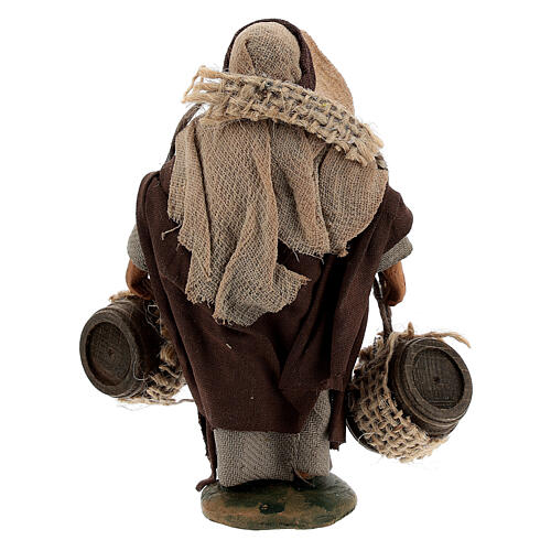 Shepherd with hanging barrels Neapolitan nativity 10 cm 4