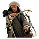 Shepherd with scale and basket Neapolitan nativity 13 cm s2