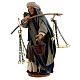 Shepherd with scale and basket Neapolitan nativity 13 cm s3
