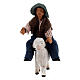 Boy on sheep Neapolitan Nativity Scene 10 cm s1