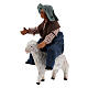 Boy on sheep Neapolitan nativity 10 cm s2