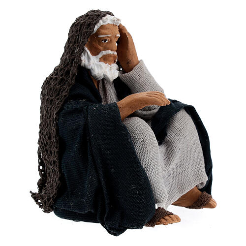 Homem descansando para presépio napolitano com figuras de altura média 13 cm 3
