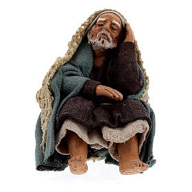 Resting man figure Neapolitan nativity 10 cm