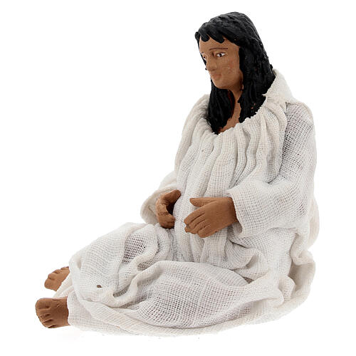 Woman giving birth Neapolitan nativity scene figurine 13 cm 3
