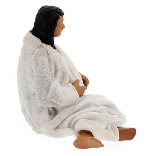Woman giving birth Neapolitan nativity scene figurine 13 cm 4