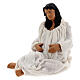 Woman giving birth Neapolitan nativity scene figurine 13 cm s2