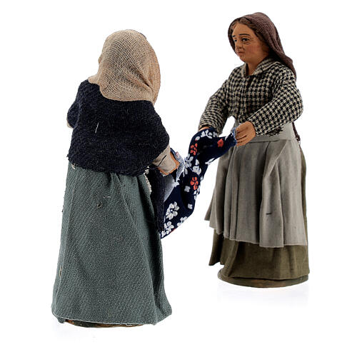 Women folding clothes Neapolitan Nativity Scene figurines 10 cm 4