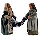 Women folding clothes Neapolitan Nativity Scene figurines 10 cm s1