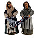 Mulheres dobrando lençol para presépio napolitano com figuras de altura média 10 cm s2