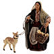 Woman with basket and dog figurines, 13 cm Neapolitan Nativity Scen s1