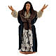 Marveled woman statue terracotta Neapolitan nativity 13 cm s1