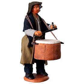 Uomo con tamburo presepe napoletano 13 cm