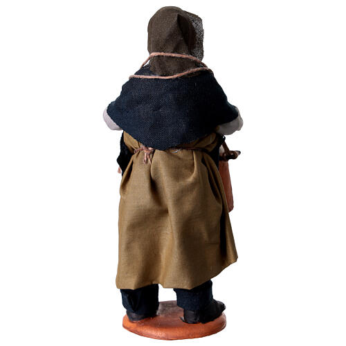 Uomo con tamburo presepe napoletano 13 cm 4