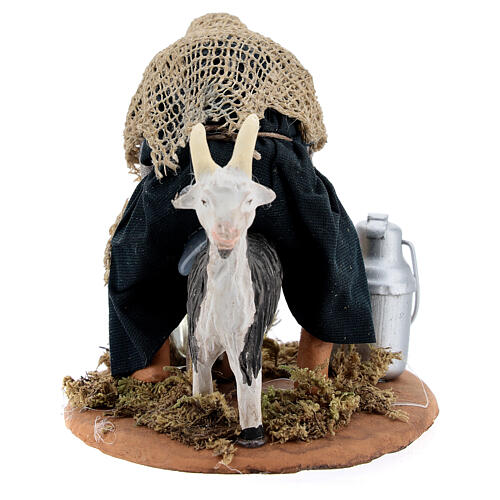 Goat milker Neapolitan nativity scene figurine 13 cm 4