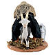 Pastor ordenhando cabra para presépio napolitano com figuras de altura média 13 cm s4