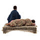 Holy Family sleeping Mary scene, 10 cm Neapolitan nativity scene s4