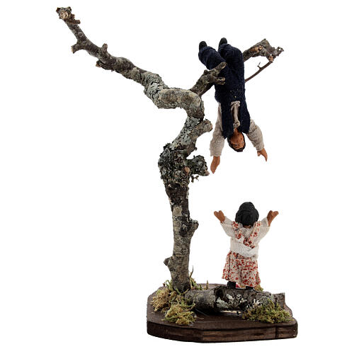 Children playing on tree 13 cm Neapolitan nativity 5