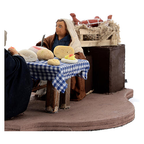Animated dinner table scene 10 cm Neapolitan nativity 2