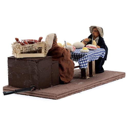Animated dinner table scene 10 cm Neapolitan nativity 6