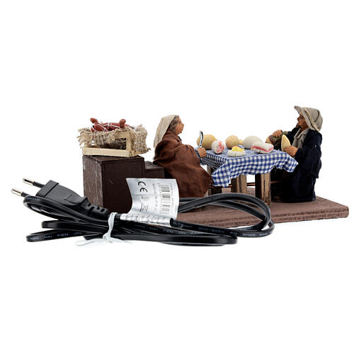 Animated dinner table scene 10 cm Neapolitan nativity 9