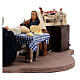 Animated dinner table scene 10 cm Neapolitan nativity s2