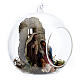 Holy Family in glass ball, 10cm Neapolitan Nativity Scene s2