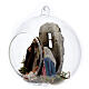 Holy Family in glass ball, 10cm Neapolitan Nativity Scene s3