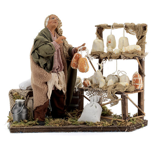 Sprzedawca serów, ruchoma figurka do szopki neapolitańskiej 14 cm 1