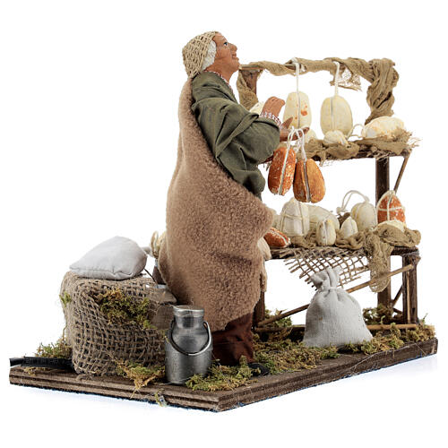 Sprzedawca serów, ruchoma figurka do szopki neapolitańskiej 14 cm 4