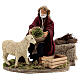 Shepherd and sheep Neapolitan Nativity scene 14 cm s1