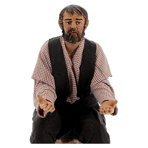Cena família para presépio napolitano com figuras de altura média 30 cm 7