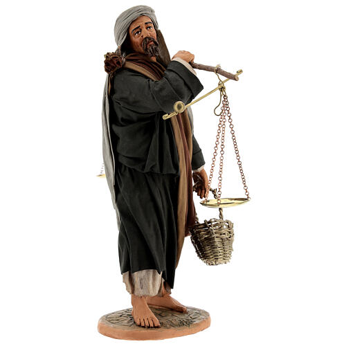 Pastore con bilancia presepe Napoli 30 cm 1