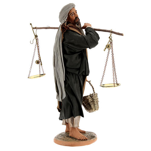 Pastore con bilancia presepe Napoli 30 cm 5