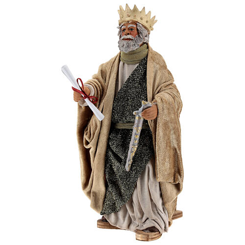 Król Herod, ruchoma figurka do szopki neapolitańskiej 24 cm 3