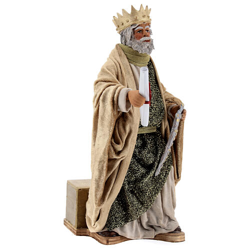 Król Herod, ruchoma figurka do szopki neapolitańskiej 24 cm 4