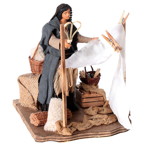Woman with laundry Neapolitan Nativity scene 14 cm 3