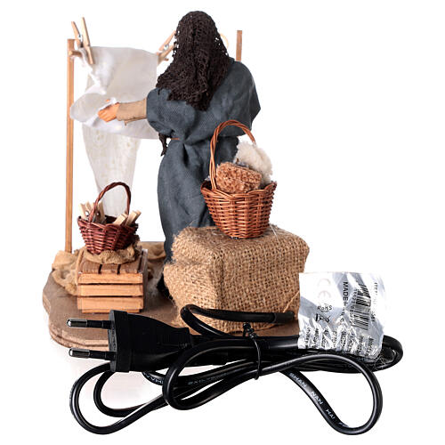 Woman with laundry Neapolitan Nativity scene 14 cm 4