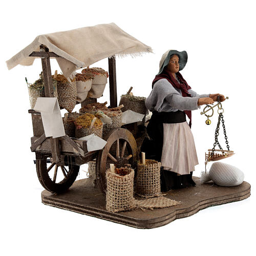 Animated spice seller statue, 12 cm Naples 4