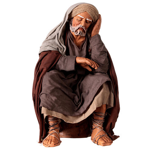 Man resting for Neapolitan Nativity Scene with 30 cm characters 1